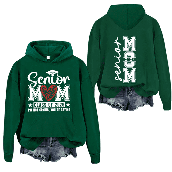 Senior Mom Hoodie Senior 2026 Sweatshirts Class Of 2026 Long Sleeve Shirt Graphic Tees For Women Men