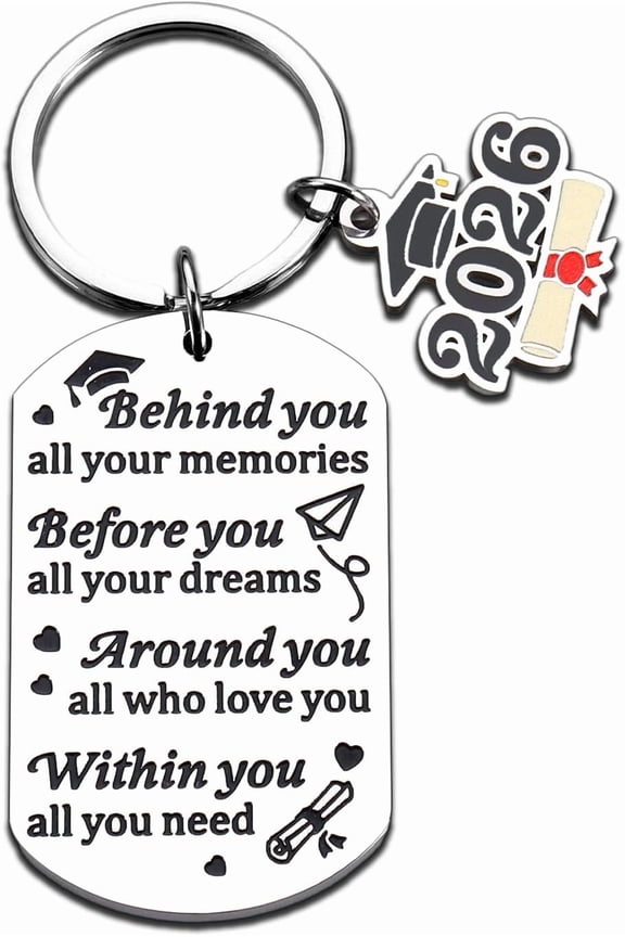 Senior Night Gift, Class of 2026 Keychain, Senior 2026 Gifts, 2026 Graduation Gifts for Her Him, Religious Graduation Favor Bulk for Girls Boys, High Schoo Graduations Gift, Stocking Suffer for Teens