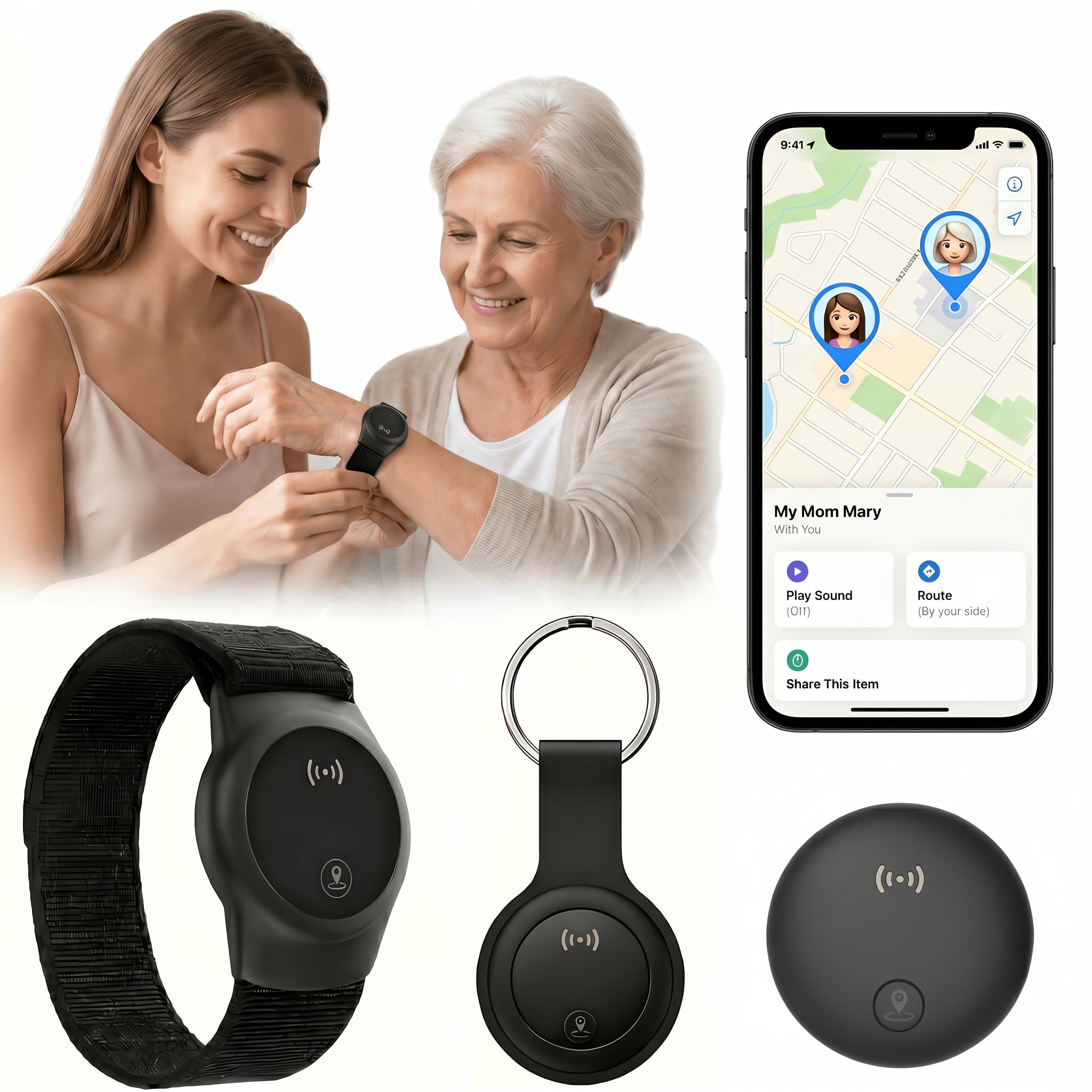 Senior Real‑Time GPS Anti‑Loss Tracker, iOS & Android Compatible ...