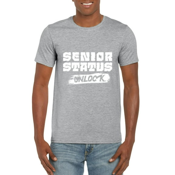 Senior Status Unlocked Class of 2025 Graduation Achievement T-Shirt, for men & women, up to size 5XL
