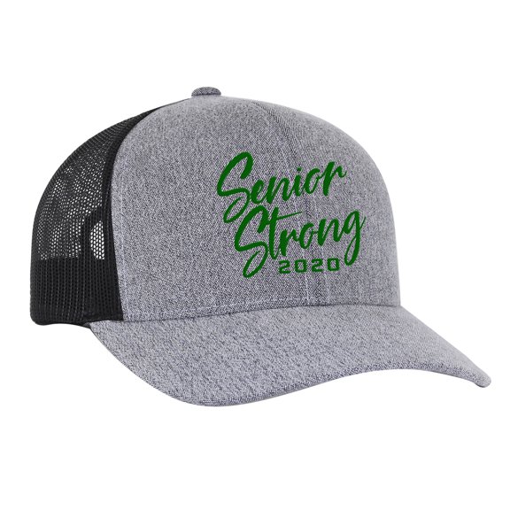Senior Strong 2020 Unisex Adult Trucker Hat, Heather Grey/Black