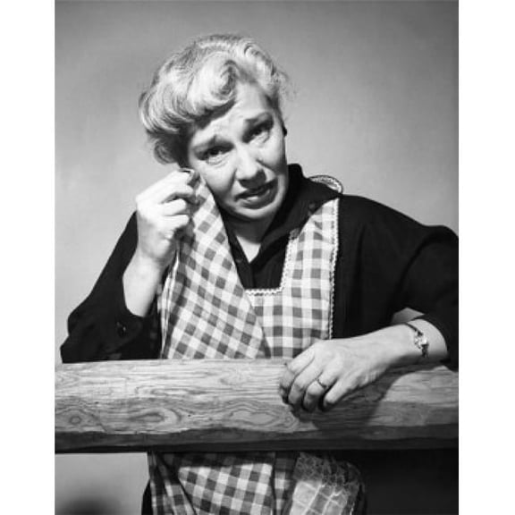 Senior Woman Crying Poster Print - 18 x 24 in.