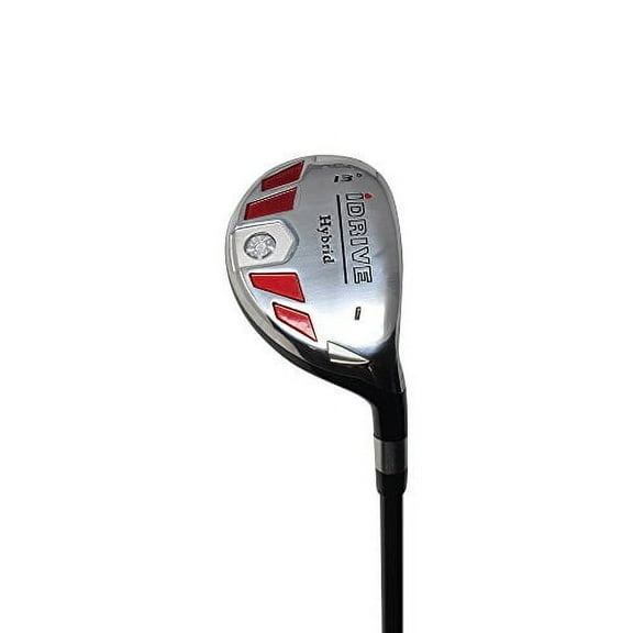 Senior Women's #1 iDrive 13 Driving One Iron Wood Hybrid Driver Right Handed Premium Ultra Forgiving Lady L Flex Graphite Shaft Premium Ladies Arthritic Grip. 60+ Years Old
