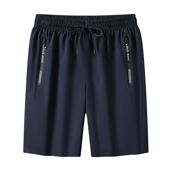 Senior Women’s Ice Silk Shorts, Iced Active Quick Dry Stretch Shorts, Elastic Waist Breathable Comfort Fit Blue 2XL