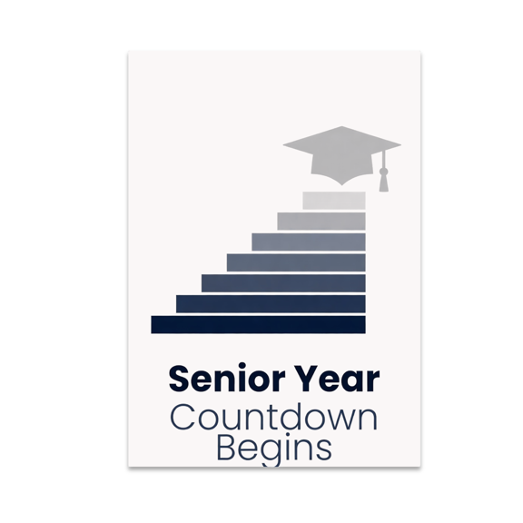 Senior Year Countdown Begins Poster - Student Decor - 13x19 Poster Print