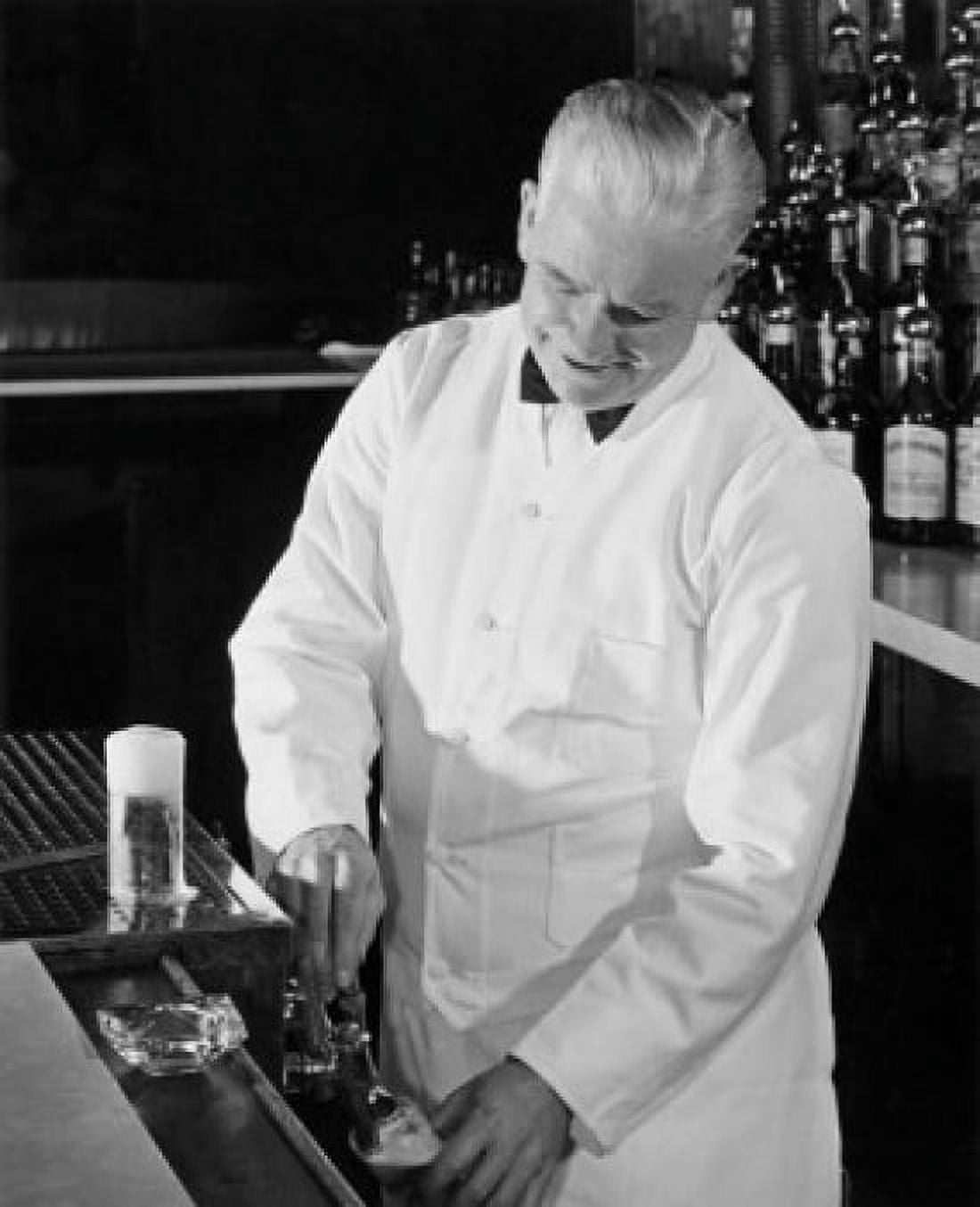 Senior bartender preparing drink Canvas Art - (24 x 36)