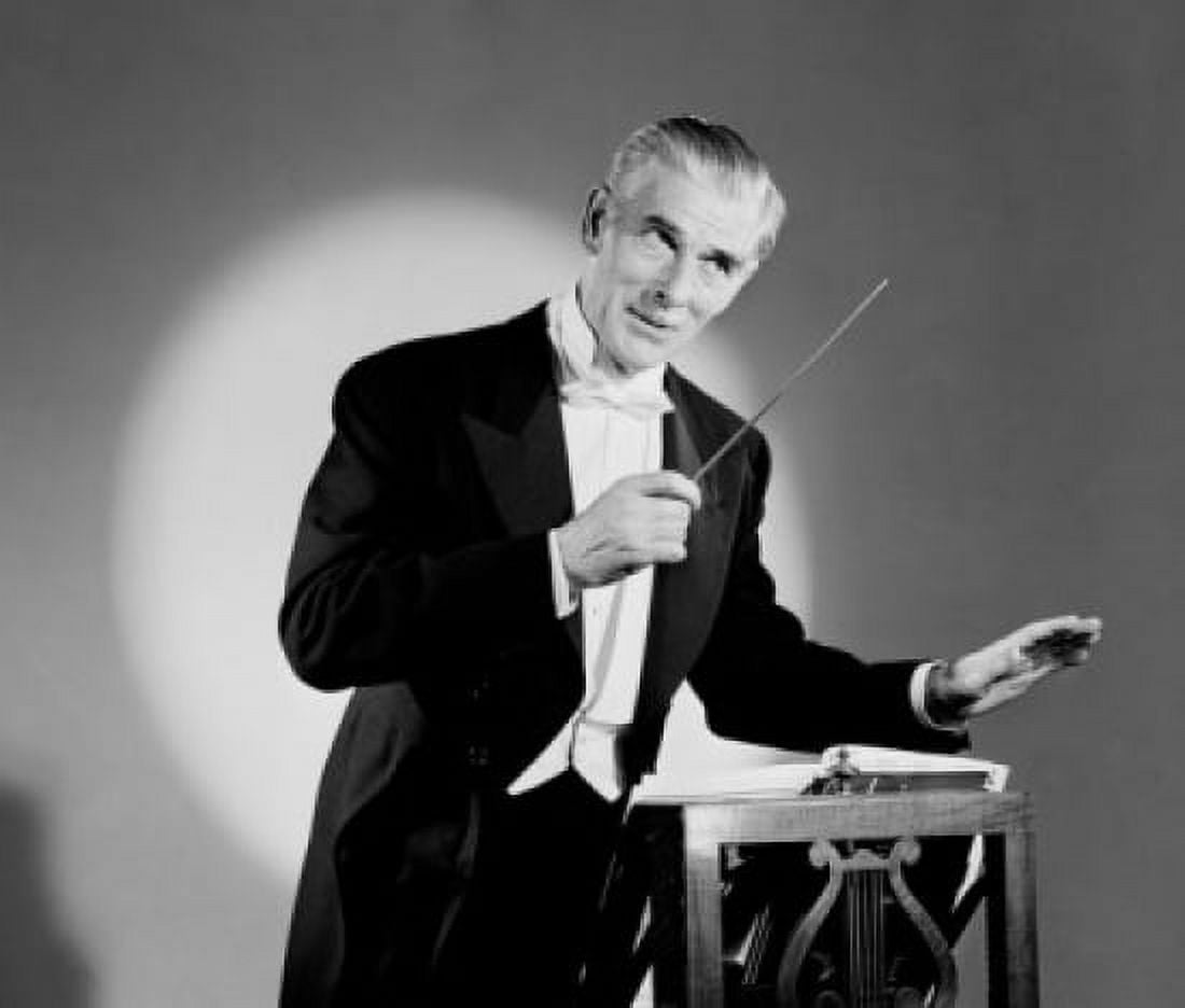 Senior conductor during concert Canvas Art - (24 x 36)