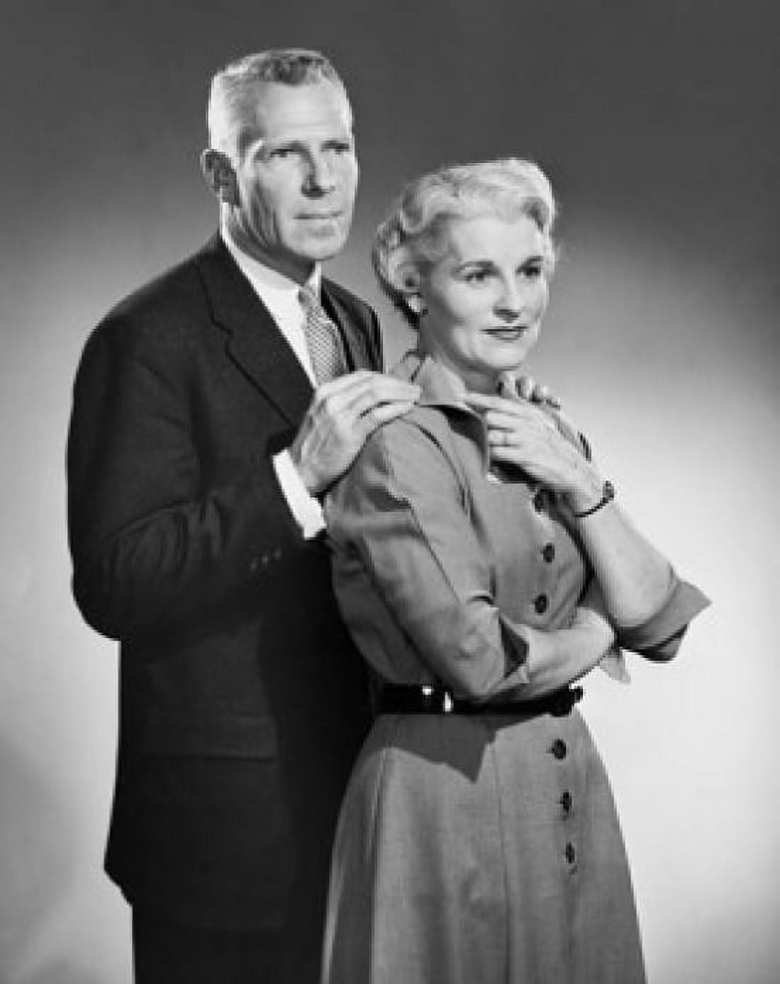 Senior couple standing Canvas Art -  (18 x 24)