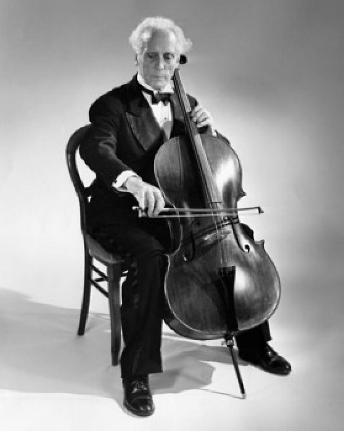 Senior man playing a cello Canvas Art - (18 x 24)