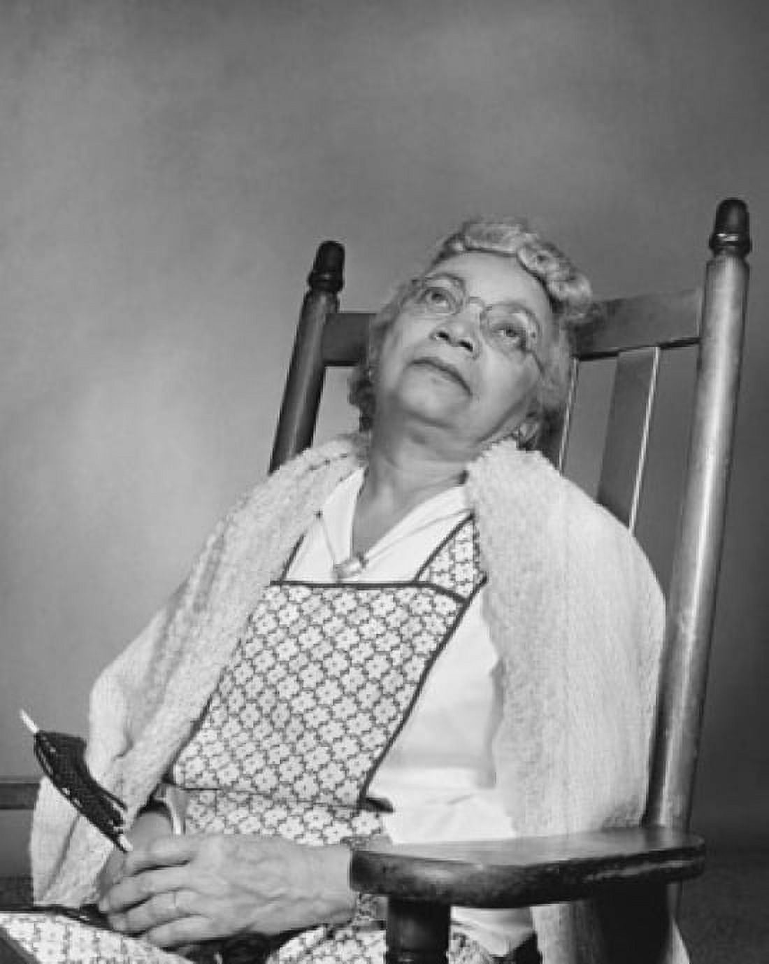 Senior woman sitting in an armchair and thinking Canvas Art - (18 x 24)