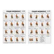 Seniors Fitness Guide Daily Partner Tai Chi Chair Workout Printable Wall Chart with 30-Day Seated Routine Easy Step-by-Step Exercises for Home and Rehab