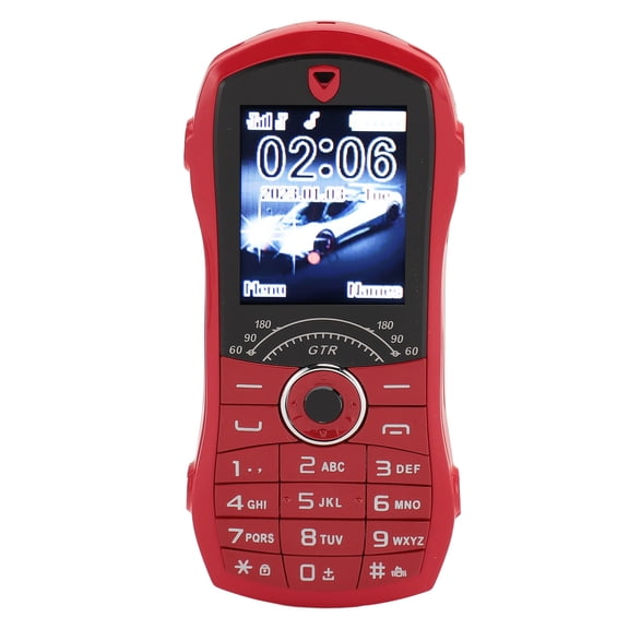 Seniors Unlocked Big Button Mobile Phone 1.8" Dual SIM Dual Standby Emergency Key Car Shape Cell Phone for Children Red