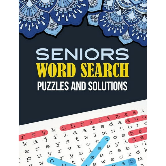 Seniors Word Search Puzzle and Solutions: Word Search Book Challenging and Fun Puzzles for Adults, Brian Game Book for Seniors in This Christmas Gift