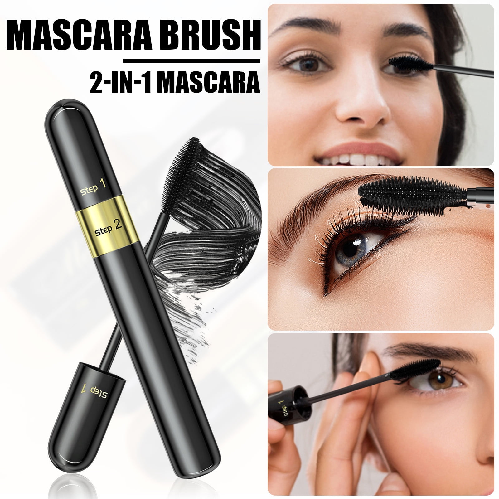 Seniver Lengthening Mascara, Waterproof That and Long Curving No Fading, Thick Curly Thick Curly