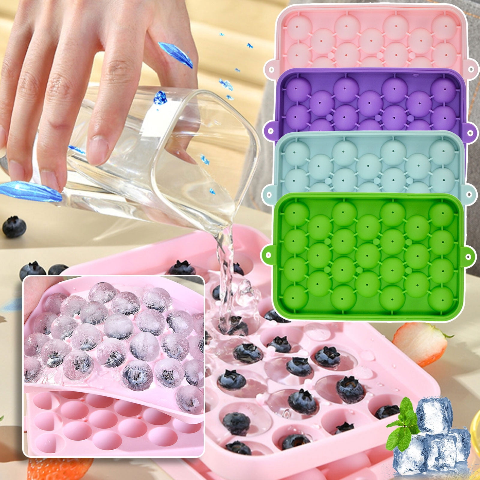 Seniver Round Ball Ice Cube Trays, BPA Free Ice Cubes Trays, Summer
