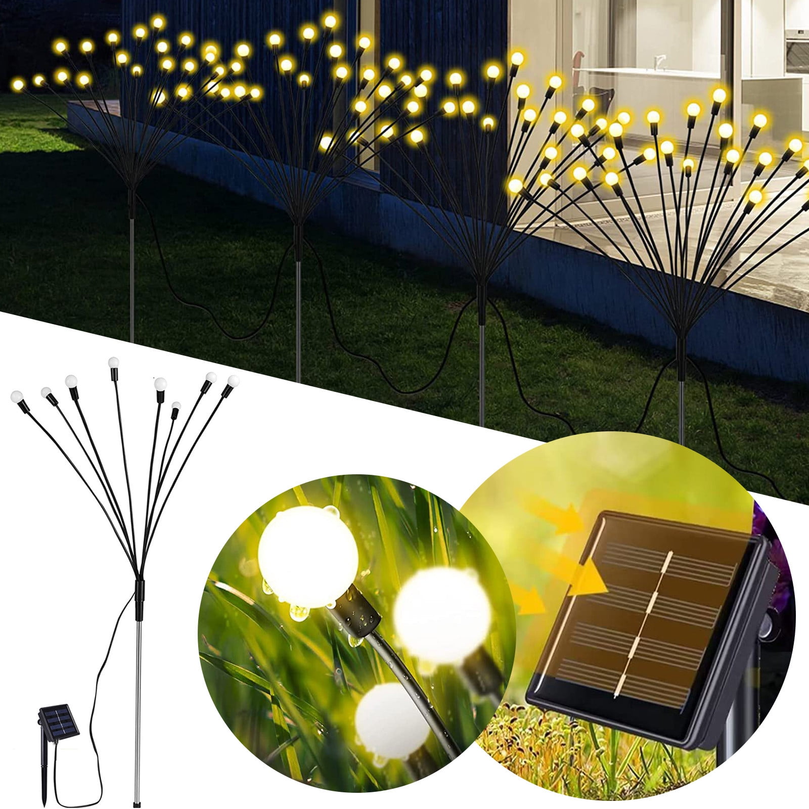 Seniver Solar Walkway Lights Outdoor, Night, Park, Courtyard, Rooftop ...