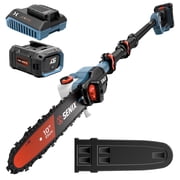 SENIX 60V Cordless Brushless Pole Saw for Branch Cutting, 10-Inch with Telescoping Carbon Fiber Pole, Includes 3.0Ah Battery & Charger