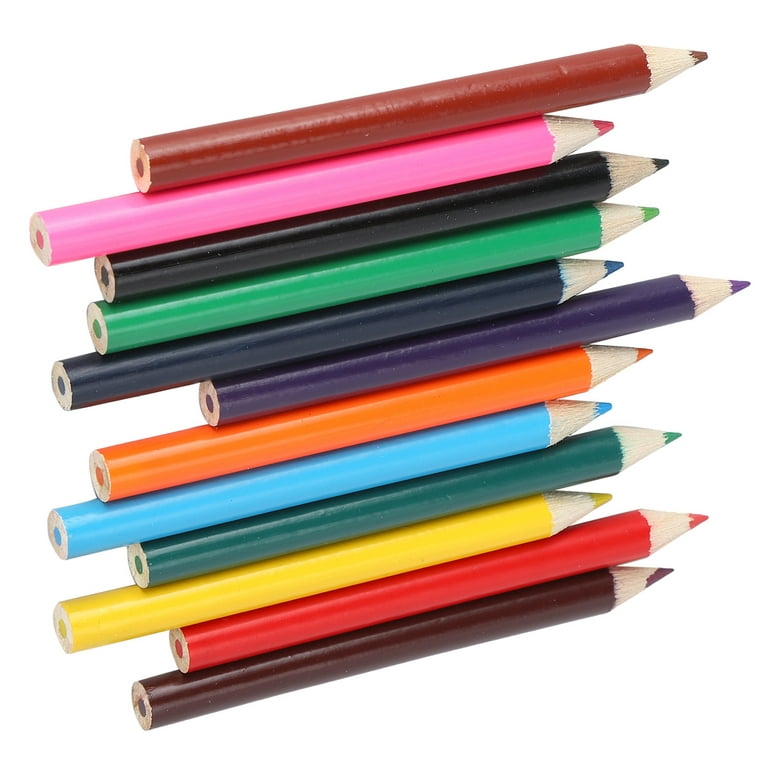 12 Colors Mini Pencil Set Short Colored Pre-Sharped Pencils for Drawing,Coloring,Shading  for Kids