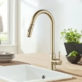 thumbnail image 1 of Senlesen Brushed Gold Kitchen Faucet Pull Out Sprayer Sink Mixer Tap, 1 of 10