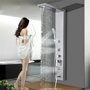 Senlesen Brushed Nickel Shower Panel Tower Massage Body Jets System Rain&Waterfall Mixer