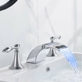 thumbnail image 1 of Senlesen Chrome LED Waterfall Basin Sink Faucet 8'' Widespread Mixer Tap, 1 of 9