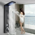 thumbnail image 1 of Senlesen LED Shower Panel Tower Massage Body Jets System Rain&Waterfall Stainless Steel, 1 of 12