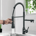 thumbnail image 1 of Senlesen Matte Black Kitchen Faucet Sink Single Handle Pull Down Sprayer Swivel Tap, 1 of 14
