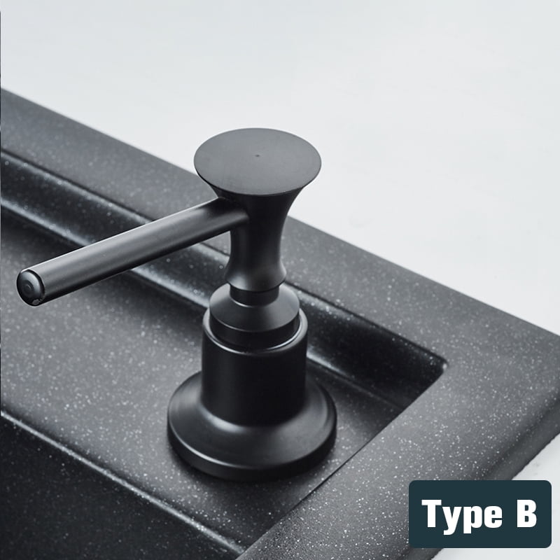 Senlesen Matte Black Soap Dispenser for Kitchen Sink 250ML Dishes