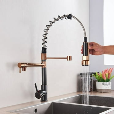 Senlesen Spring Kitchen Sink Faucet Pull-Down Sprayer Swivel Mixer Tap