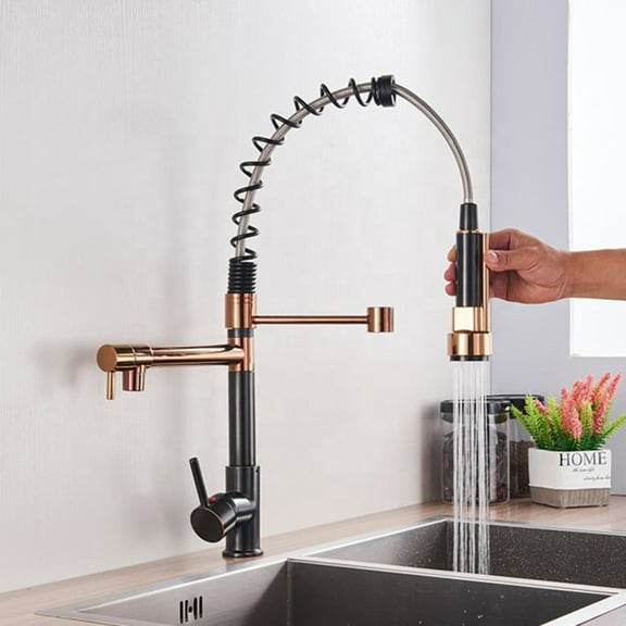 Senlesen Spring Kitchen Sink Faucet Pull-Down Sprayer Swivel Mixer Tap