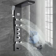 Senlesen Thermostatic Stainless Steel Shower Panel Rain&Waterfall Tower Massage System