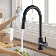 Senlesen Touch Sensor Kitchen Sink Faucet with Pull Down Sprayer Matte Black