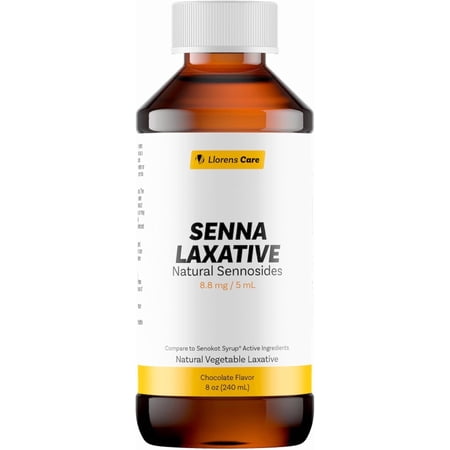 Senna Liquid Sennosides Senna Laxative by Llorens Care 8.8 mg. 5 mL. Made from Natural Sennosides. Liquid Laxative Alleviate Constipation & Provide Relief. Senna Syrup