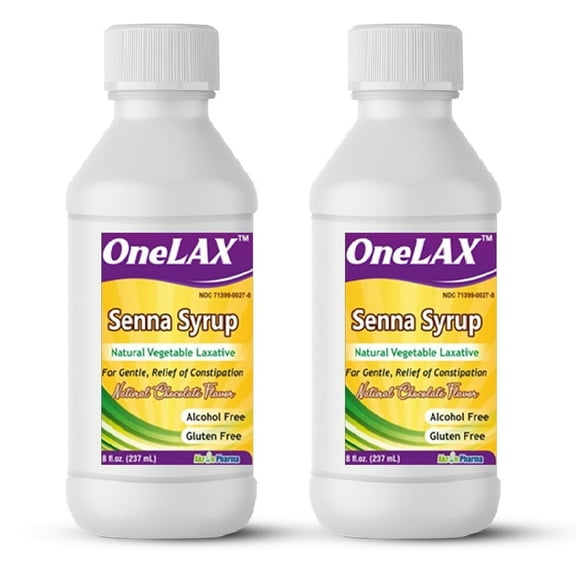 Senna Syrup Liquid Natural Vegetable Laxative 8.8mg Per 5 ml, Provides relief from constipation - 2 Pack