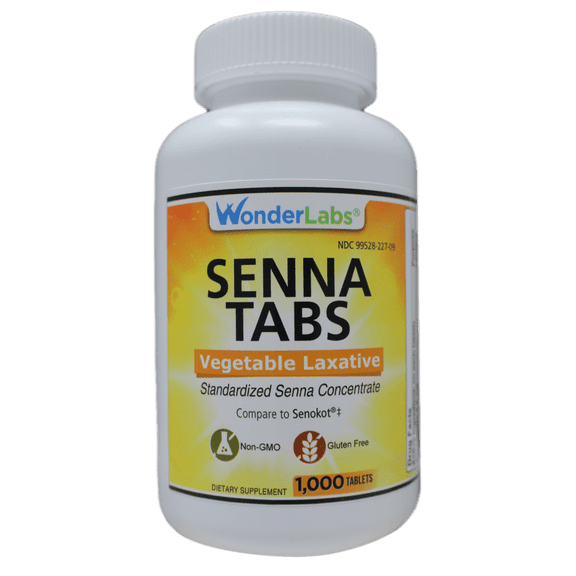 Senna Tabs Vegetable Laxative | Standardized Senna Concentrate - 1000 Tablets