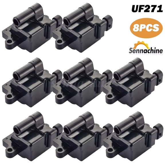 Sennachine 8x Square Ignition Coil For Chevy Silverado GMC Sierra 4.8L 5.3L 6.0L 8.1L UF271