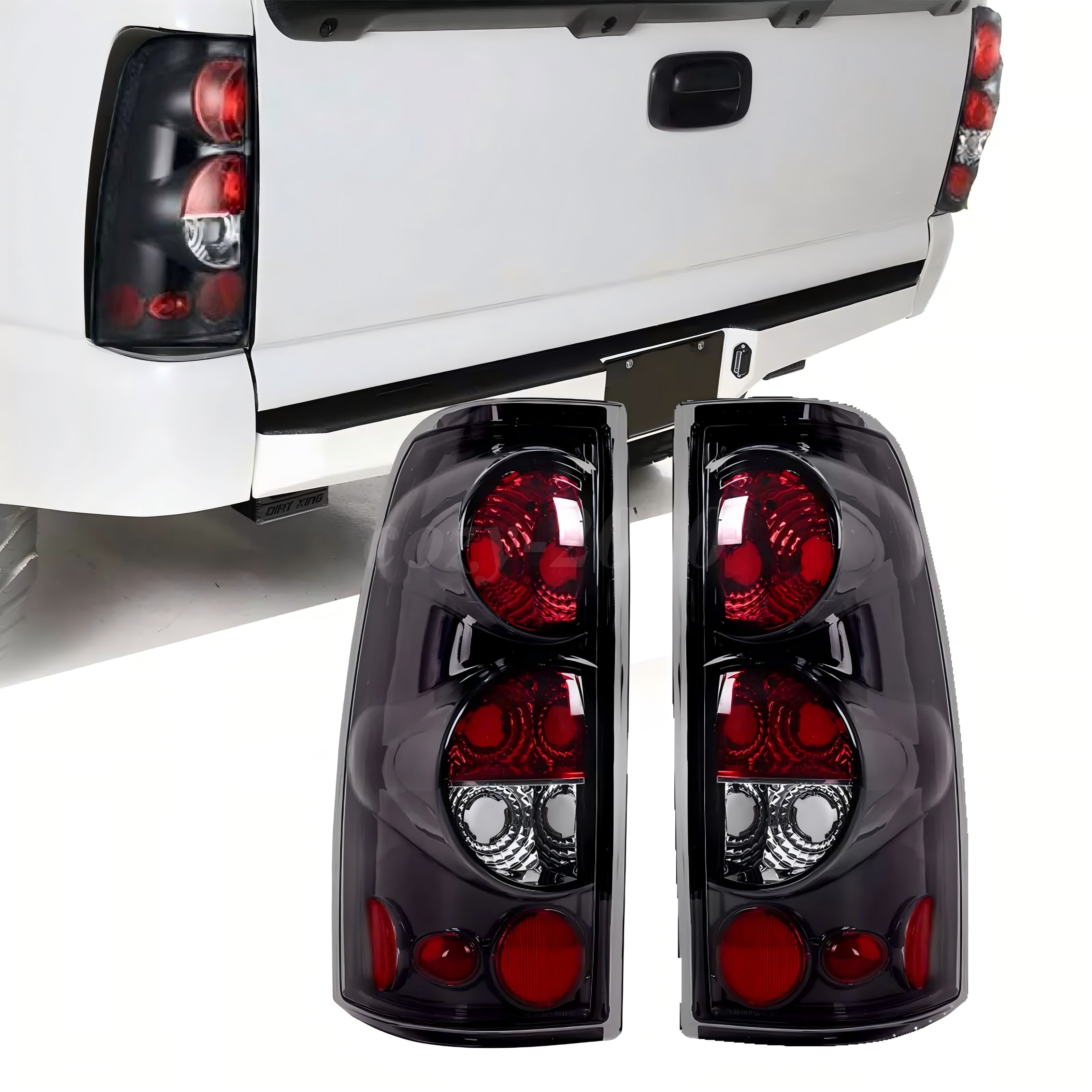 Sennachine For 1999-2006 Chevy Silverado 1500 2500 3500 Pair Tail Lights Left & Right Side