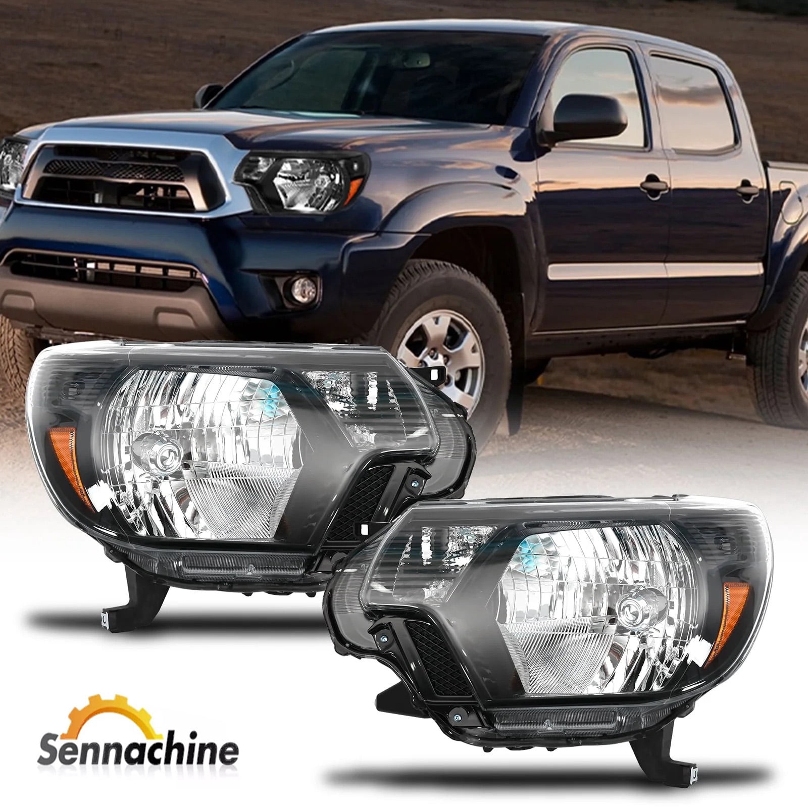 Sennachine Pair 2012 2013 2014 2015 Toyota Tacoma Pickup Headlights ...
