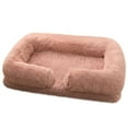 thumbnail image 1 of Sennaux Calming Dog Bed for Cats Puppy, Cozy Soft Plush Pet Bed Washable,S,Pink, 1 of 8