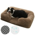 thumbnail image 1 of Sennaux Calming Dog Bed for Medium Sized Dogs Cats, Cozy Soft Plush Pet Bed Washable,L, Khaki, 1 of 8