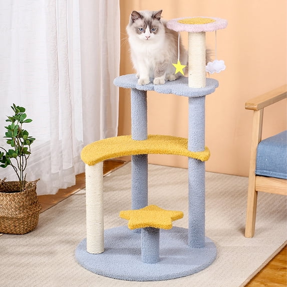 Sennaux Cat Tree Tower Cat Perches with Sisal Scratching Post, 32.3"