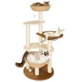 thumbnail image 1 of Sennaux 54" Rattan Cat Tree Tower for Large Cats with Capsule Hammock Cat Scratching Post, 1 of 7