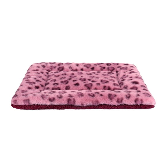 Sennaux Pet Bed Crate Mat Reversible Pad Leopard Pattern for Cat Dog, Medium