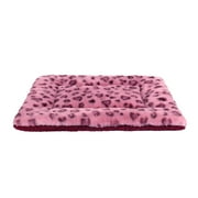 Sennaux Pet Bed Crate Mat Reversible Pad Leopard Pattern for Cat Dog, XL