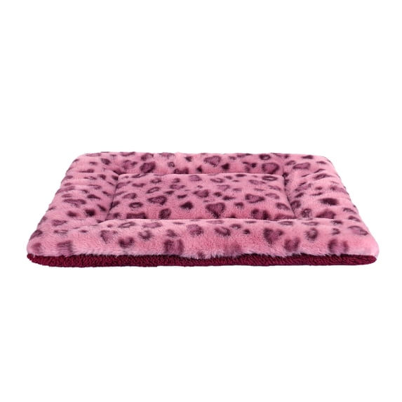 Sennaux Pet Bed Crate Mat Reversible Pad Leopard Pattern for Cat Dog, XL