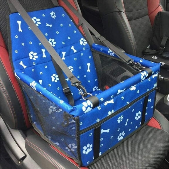 Sennaux Pet Car Seat Front Pet Dog Booster Seat Carrier Protector for Dogs Cats Puppy, with PVC Tube, Blue
