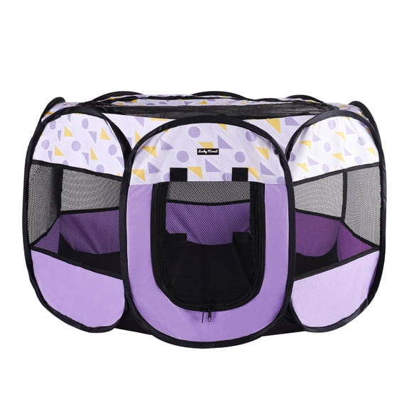 Sennaux Portable Pet Playpen Exercise Fence Crate Cage for Puppy Cat Dog, m