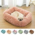 thumbnail image 1 of Sennaux Rectangle Plush Pet Bed Calming Bed for Dogs Cats Kennel Cuddler Crate Cushion Mat Washable, 1 of 6