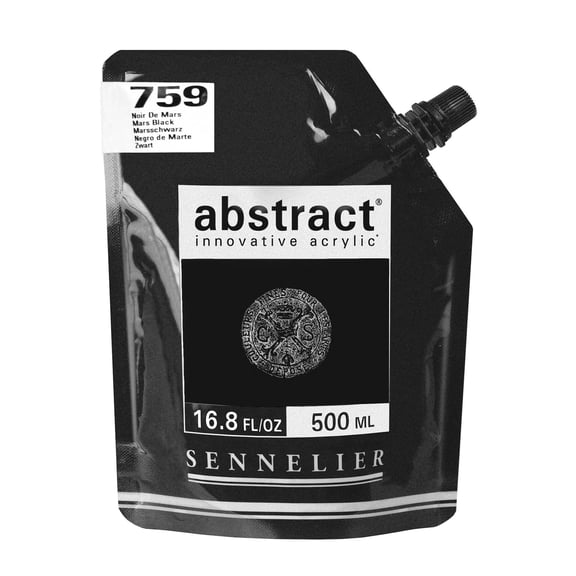Sennelier Abstract Acrylic, 500ml, Satin, Mars Black