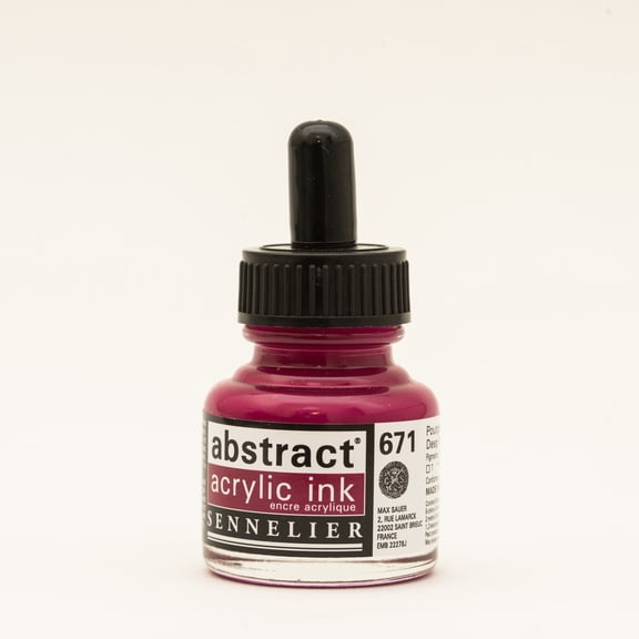 Sennelier Abstract Acrylic Ink, 30ml Bottle, Deep Magenta
